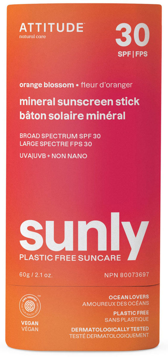 30 SPF Mineral Sunscreen Stick - Orange Blossom - 60 g