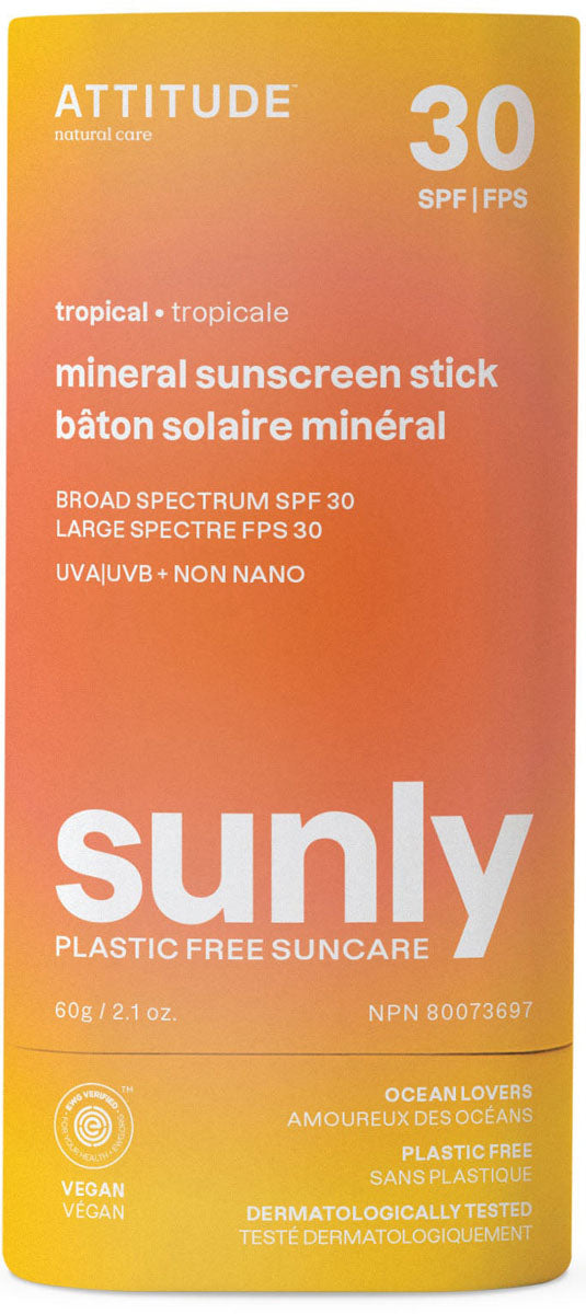 30 SPF Mineral Sunscreen Stick - Tropical - 60 g