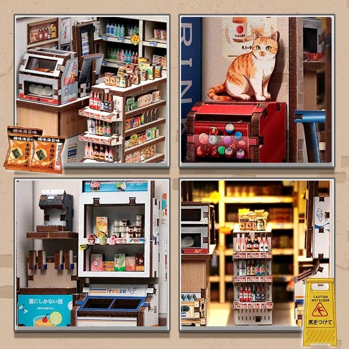 Beika-cho Convenience Store – DIY miniature house kit, HiNooki (image 2)