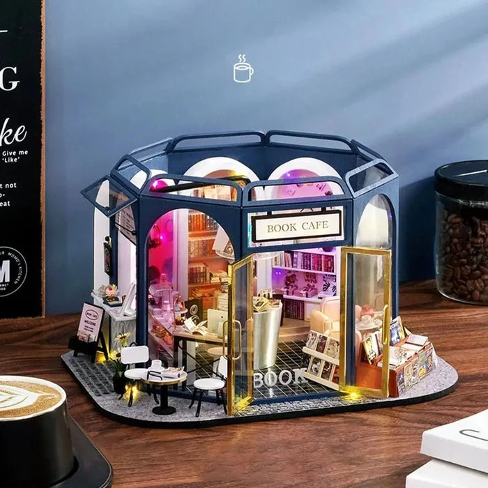Book Cafe – DIY miniature house kit, HiNooki (image 5)