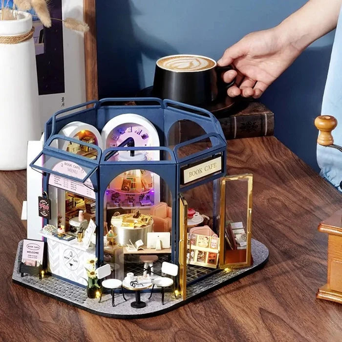 Book Cafe – DIY miniature house kit, HiNooki (image 6)