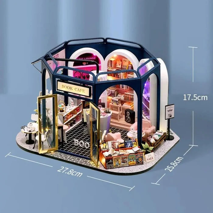 Book Cafe – DIY miniature house kit, HiNooki (image 7)