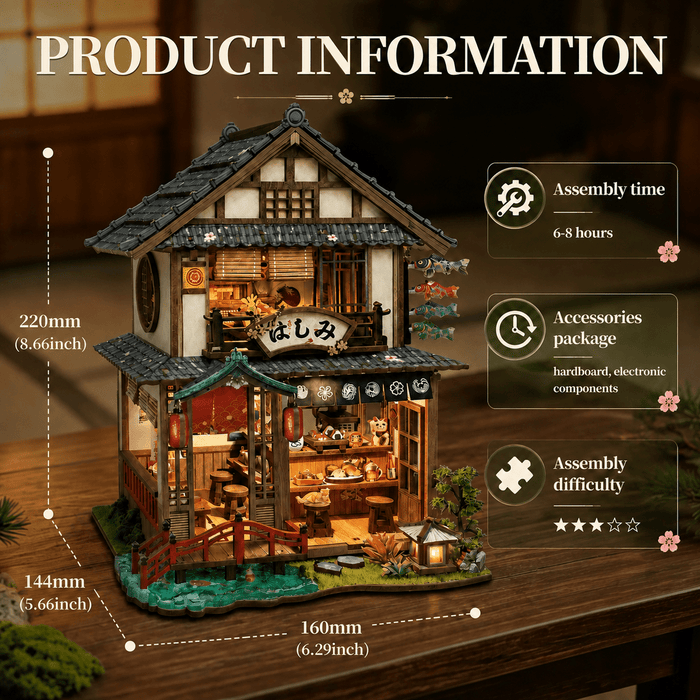 HiNooki - Bridgeside MachiyaDIY Miniature House Kit