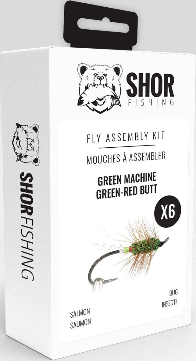 Bug Fly Assembly Kit - Green Machine Green Butt - 6/PK
