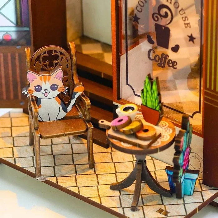 Cat Cafe – DIY miniature house kit, HiNooki (image 3)