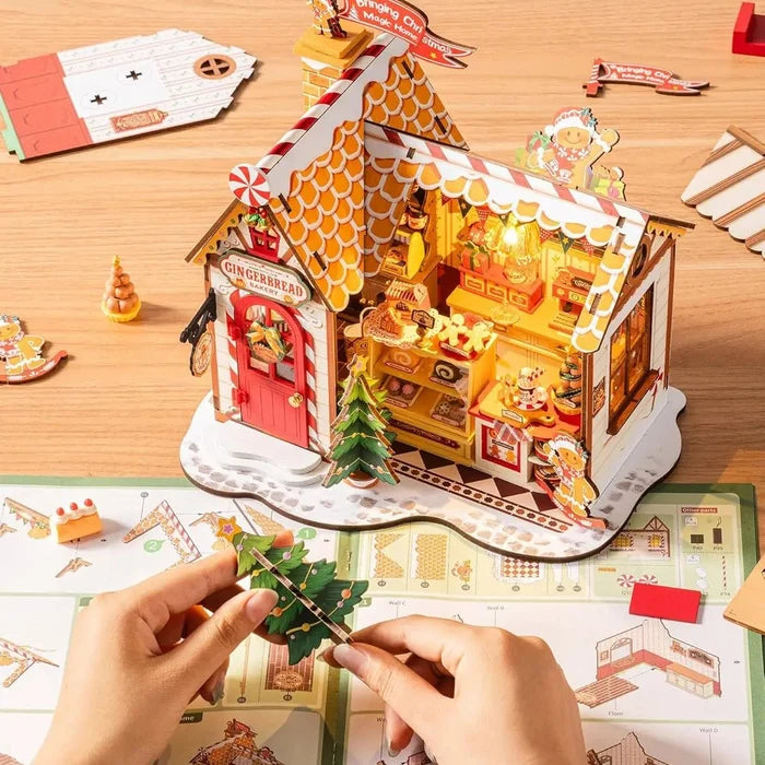 Christmas Gingerbread House – DIY miniature house kit, HiNooki (image 3)
