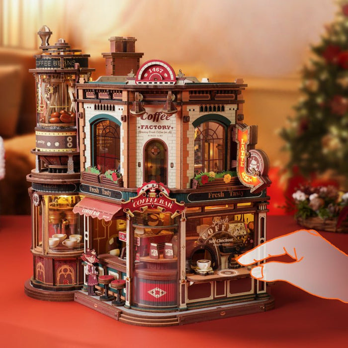 Coffee Factory – 3D wooden puzzle kit, HiNooki (image 6)