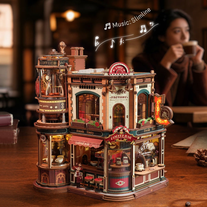 Coffee Factory – 3D wooden puzzle kit, HiNooki (image 8)