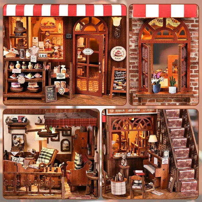 Corner Dessert House – DIY miniature house kit, HiNooki (image 3)