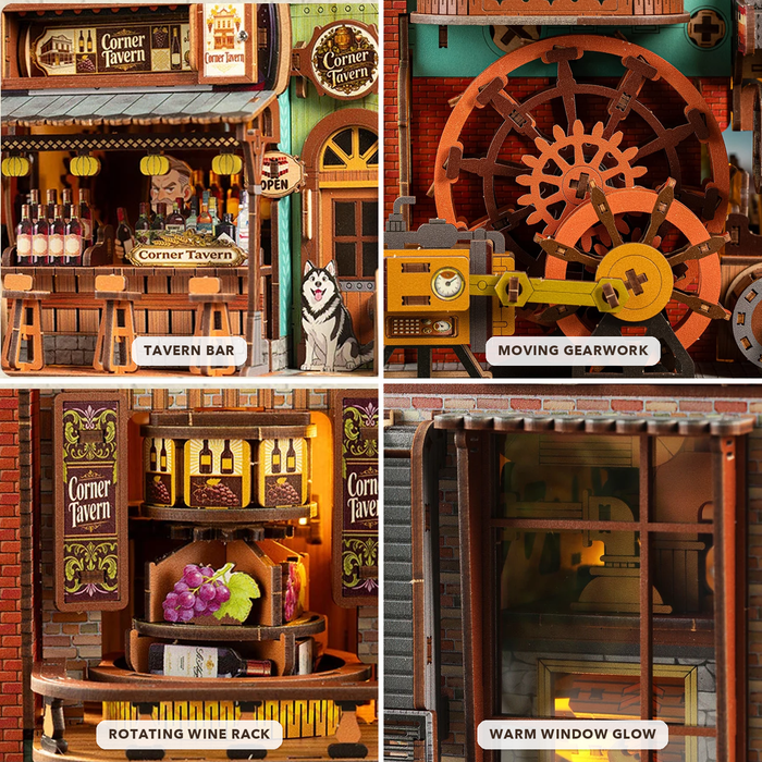 HiNooki - Corner Tavern3D Wooden Puzzles