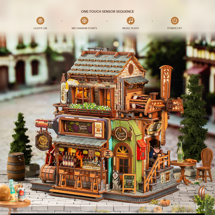 HiNooki - Corner Tavern3D Wooden Puzzles