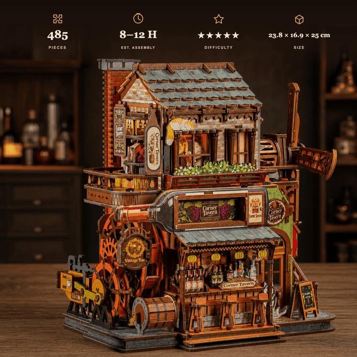HiNooki - Corner Tavern3D Wooden Puzzles