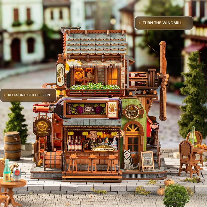 HiNooki - Corner Tavern3D Wooden Puzzles