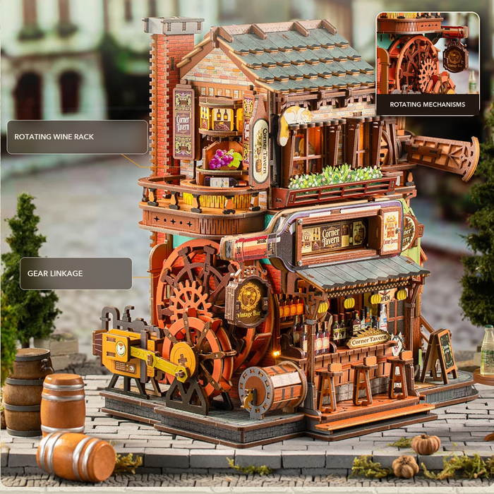 HiNooki - Corner Tavern3D Wooden Puzzles