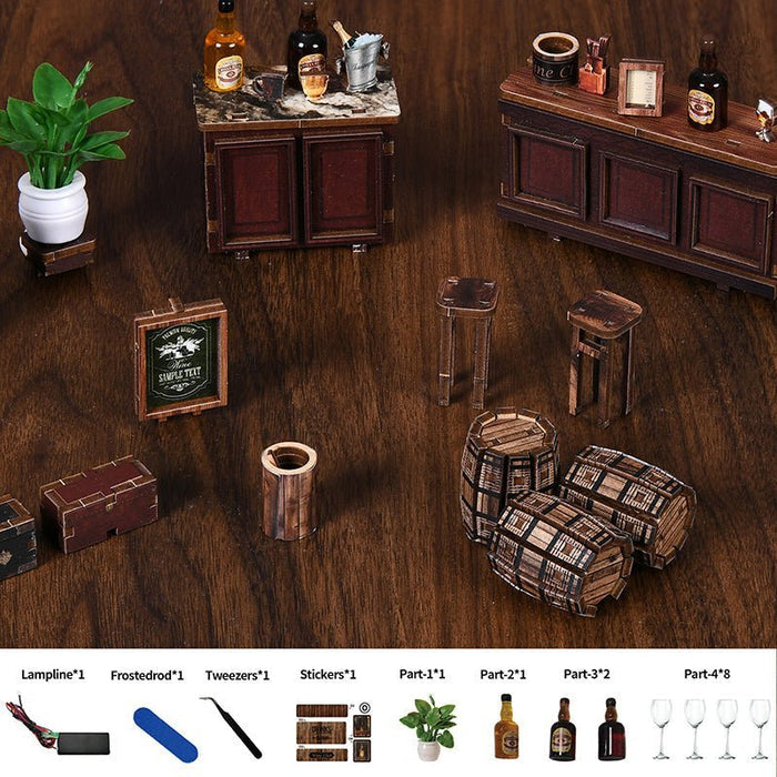 Corner Tavern – DIY miniature house kit, HiNooki (image 8)