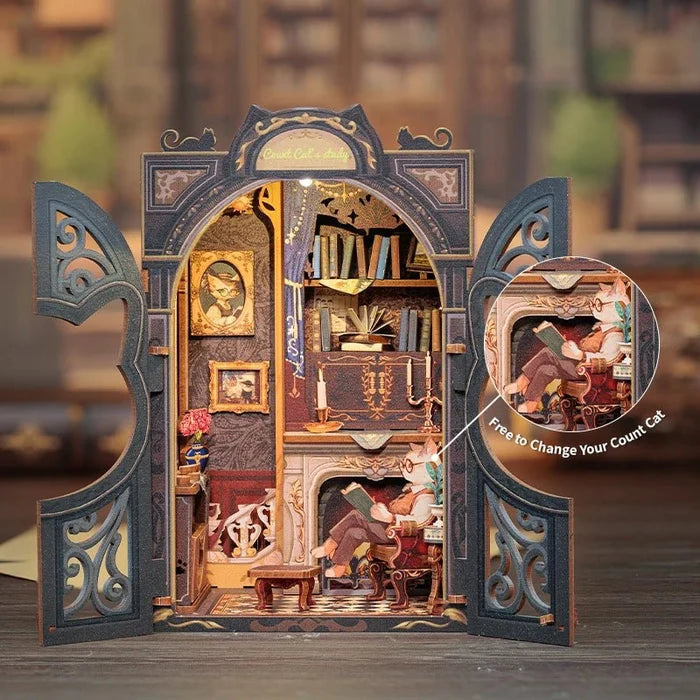 Count Cat's Study – DIY book nook kit, HiNooki (image 5)