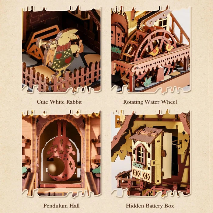 Cuckoo Clock – 3D wooden puzzle kit, HiNooki (image 2)