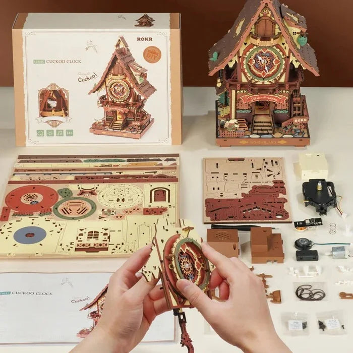 Cuckoo Clock – 3D wooden puzzle kit, HiNooki (image 7)