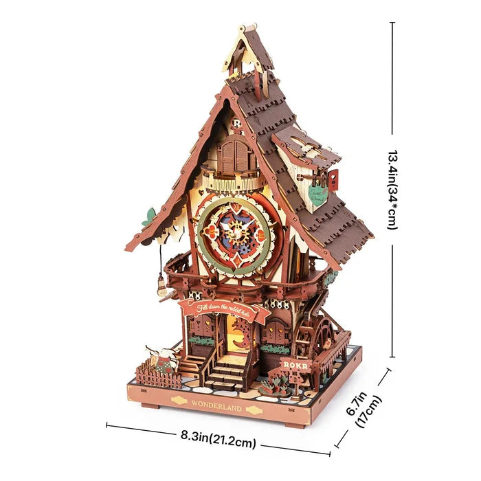 Cuckoo Clock – 3D wooden puzzle kit, HiNooki (image 8)