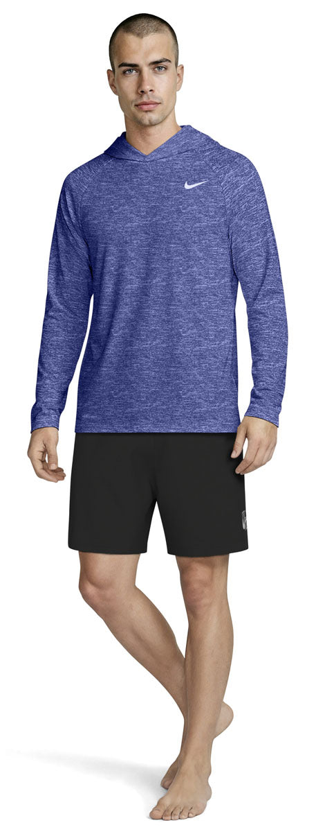 Essential Long Sleeve Hooded Rash Guard - Men's