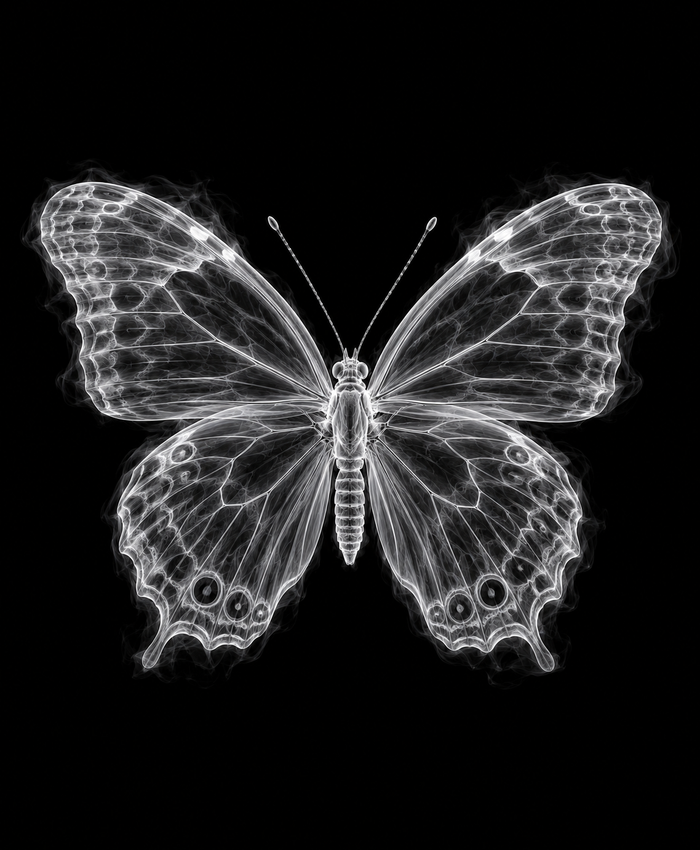 EXPOSED Butterfly high-detail X-ray artwork