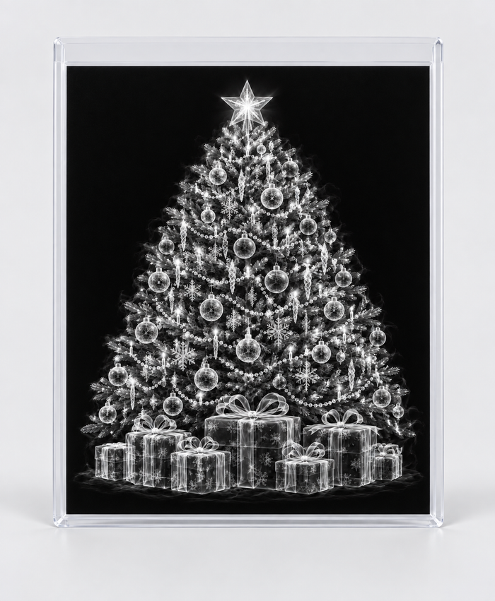 EXPOSED CHRISTMAS — CHRISTMAS TREE in clear rigid card sleeve