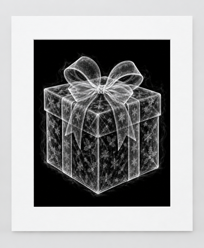 EXPOSED CHRISTMAS — GIFT — 14 × 17 artwork in 16 × 20 white mat