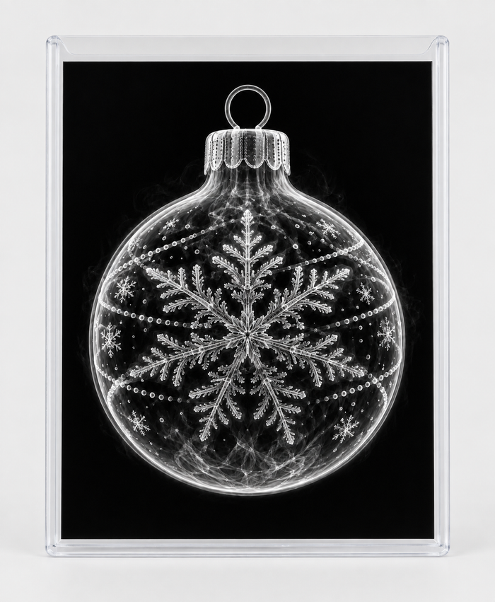 EXPOSED CHRISTMAS — ORNAMENT in clear rigid card sleeve