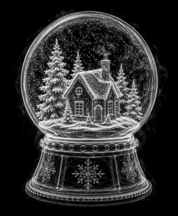 EXPOSED Snow Globe detailed X-ray artwork