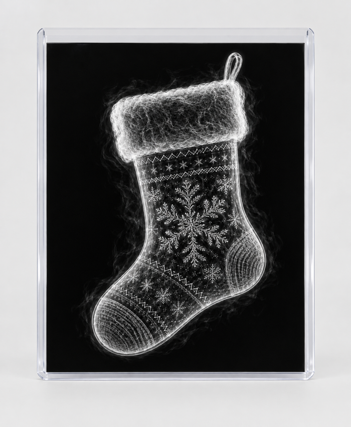 EXPOSED CHRISTMAS — STOCKING in clear rigid card sleeve