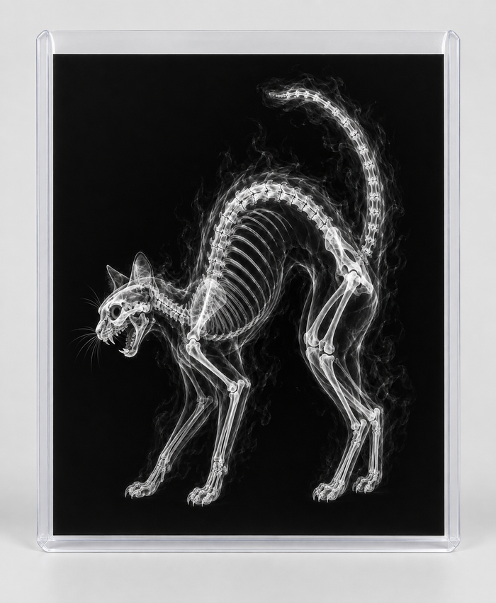 EXPOSED HALLOWEEN — BLACK CAT in clear rigid card sleeve