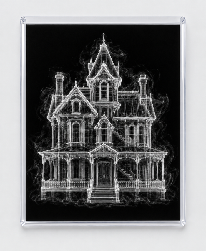 EXPOSED HALLOWEEN — HAUNTED HOUSE in clear rigid card sleeve