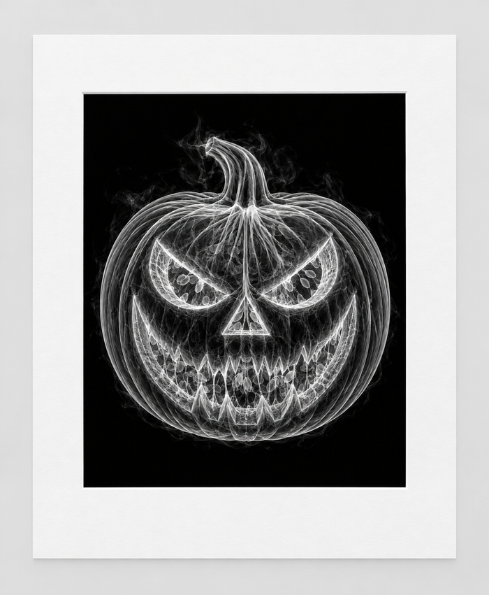EXPOSED HALLOWEEN — PUMPKIN — 14 × 17 artwork in 16 × 20 white mat