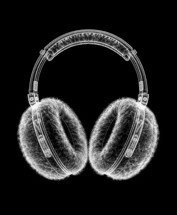 EXPOSED Winter Earmuffs X-ray artwork