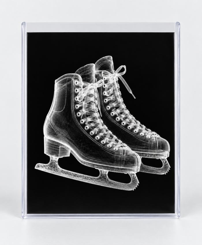 EXPOSED WINTER — ICE SKATES in clear rigid card sleeve