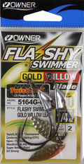 Flashy Swimmer Gold Willow Leaf Swimbait Hooks - 2/PK