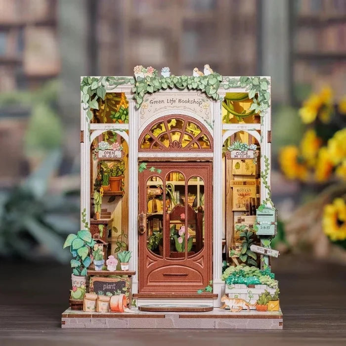 Green Life Bookshop – DIY book nook kit, HiNooki (image 3)