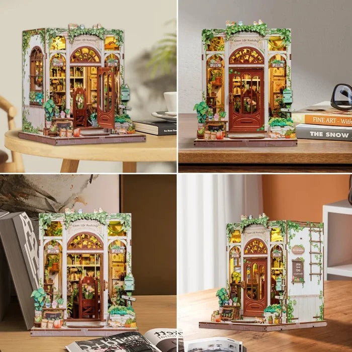 Green Life Bookshop – DIY book nook kit, HiNooki (image 7)