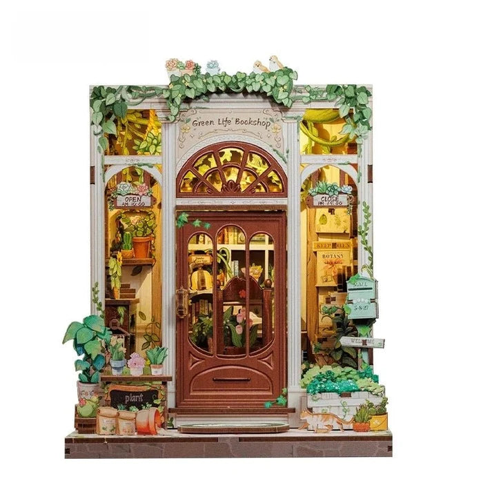 Green Life Bookshop – DIY book nook kit, HiNooki (image 8)