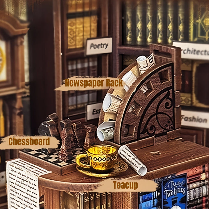Hoggor Bookstore – DIY book nook kit, HiNooki (image 5)