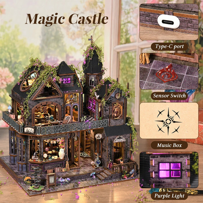 Magic Castle – DIY miniature house kit, HiNooki (image 3)
