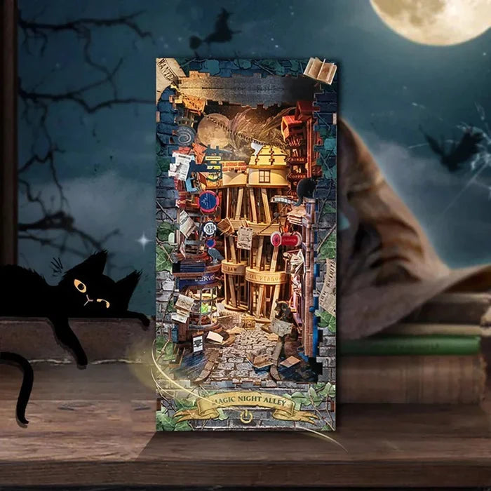 Magic Night Alley – DIY book nook kit, HiNooki (image 1)