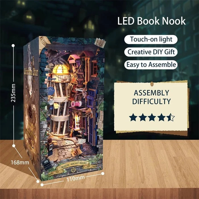 Magic Night Alley – DIY book nook kit, HiNooki (image 4)