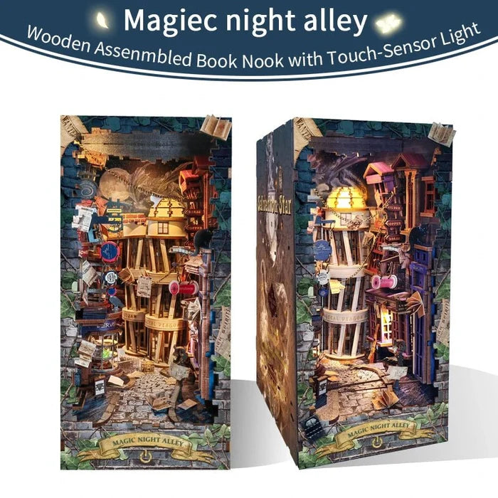 Magic Night Alley – DIY book nook kit, HiNooki (image 7)