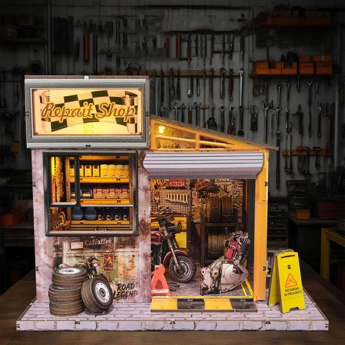 HiNooki - Motorcycle Repair ShopDIY Miniature House