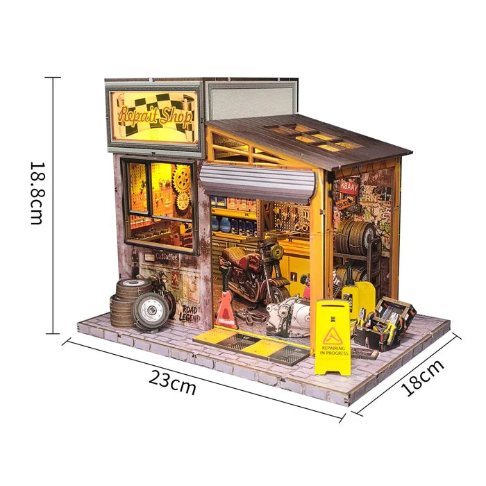 HiNooki - Motorcycle Repair ShopDIY Miniature House