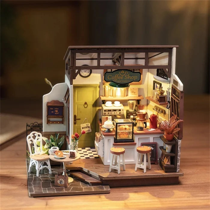 NO.17 Cafe – 3D wooden puzzle kit, HiNooki (image 1)