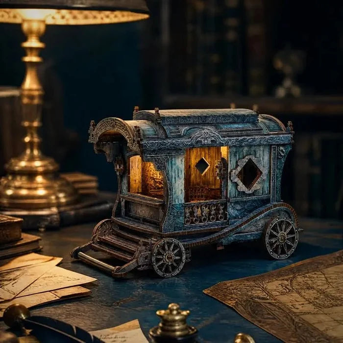 HiNooki - Onyx Dragon Carriage3D Wooden Puzzles
