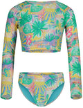 Palm Sun Crop Swimsuit - Girls'