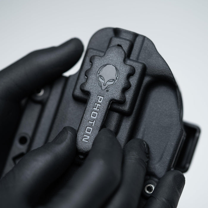 Complete Photon Holster setup showcasing IWB, OWB, and sidecar versatility